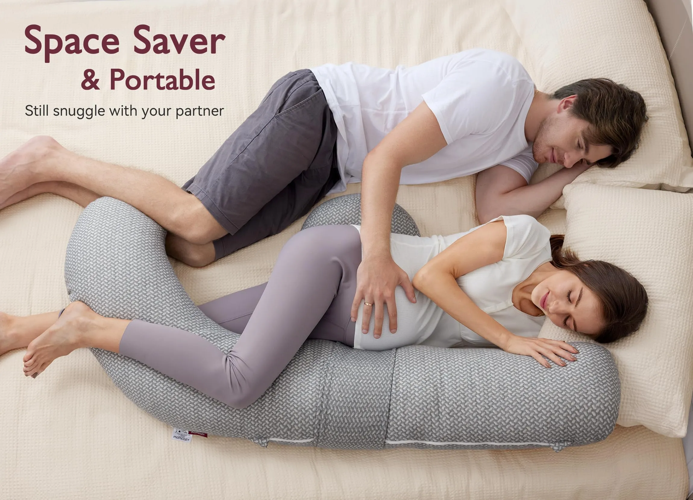 Original F Shaped Pregnancy Pillows with Adjustable Wedge Pillow