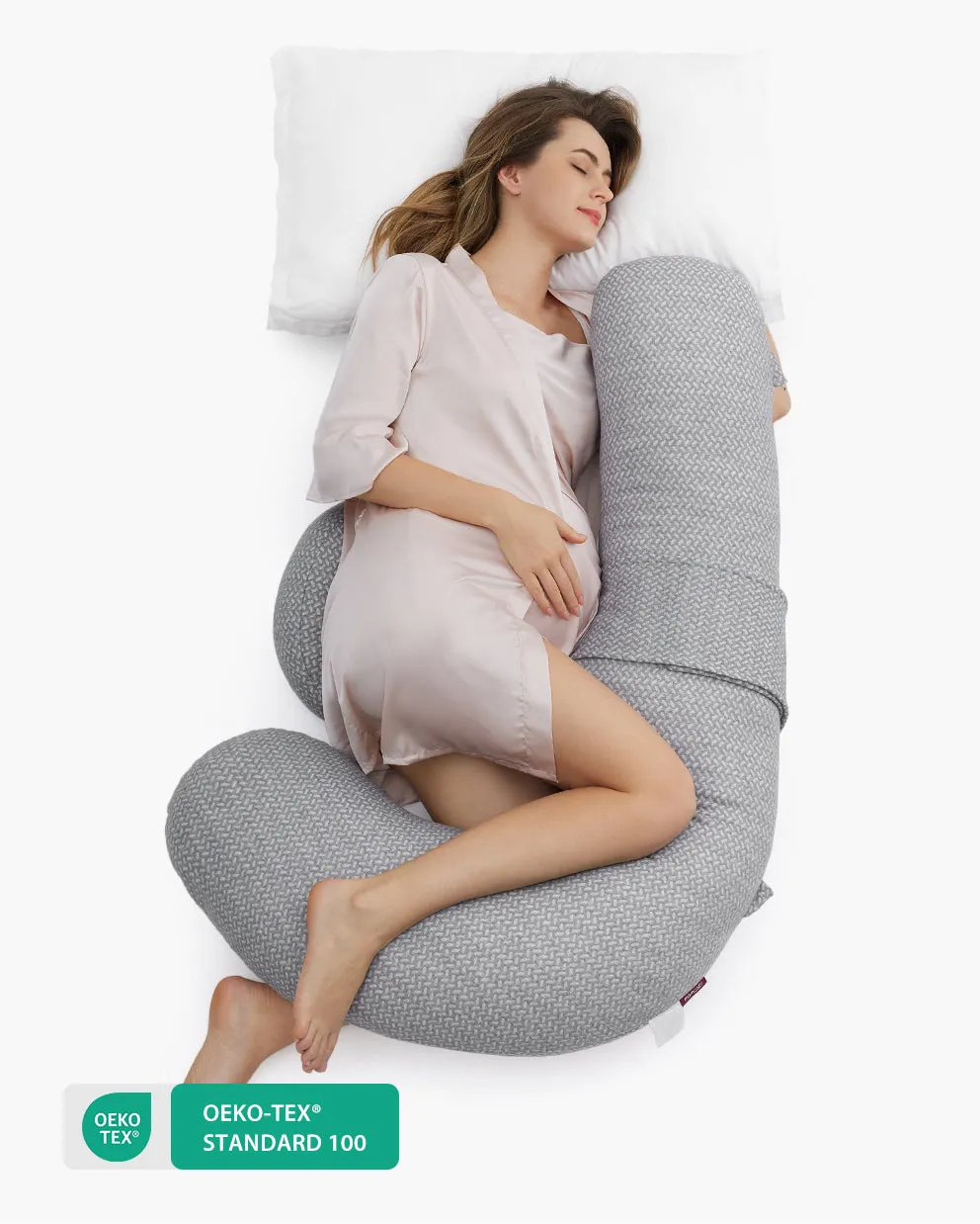 Original F Shaped Pregnancy Pillows with Adjustable Wedge Pillow