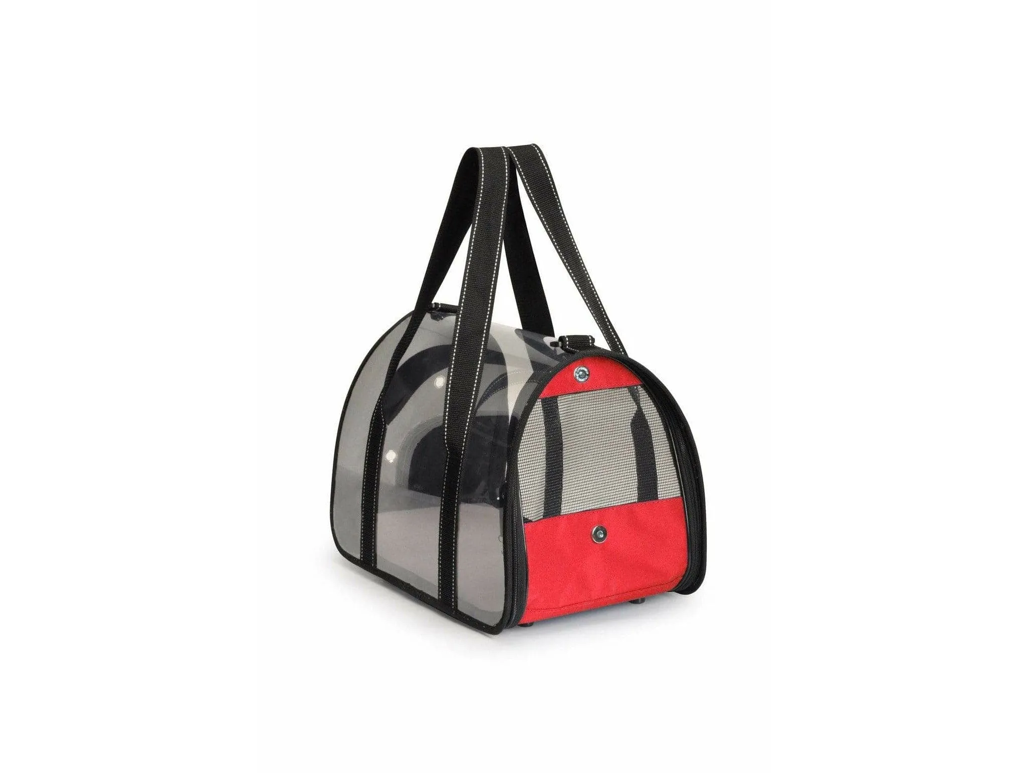 Pet carrier with transparent cover 48x29x29cm (1  red   1 blue)