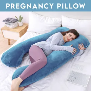 Pregnancy Support Pillow / U- Shape Maternity Pillow / Sleeping Support Pillow In Light Blue Color