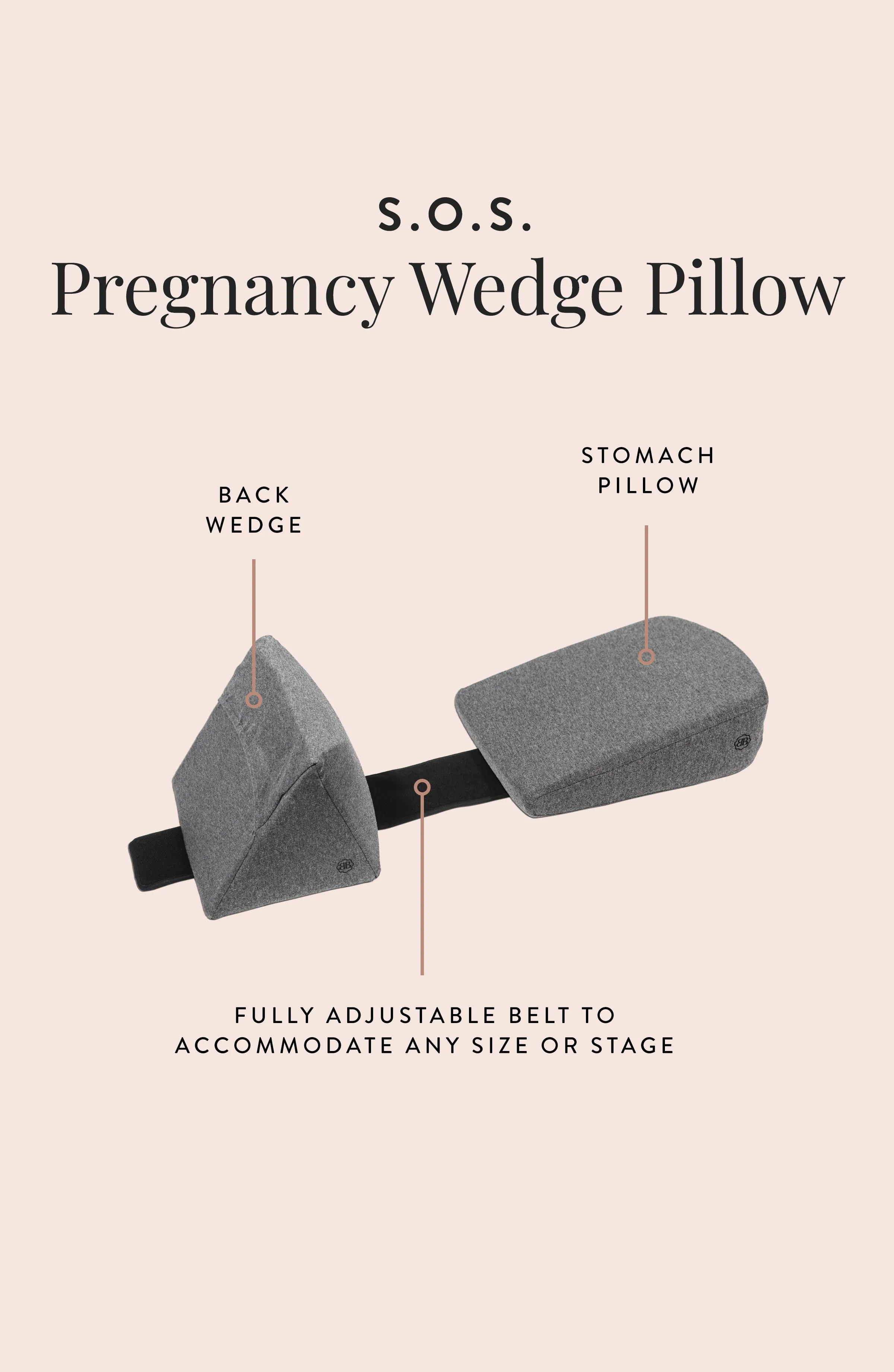 S.O.S. Side Sleeper Pregnancy Wedge Body Pillow