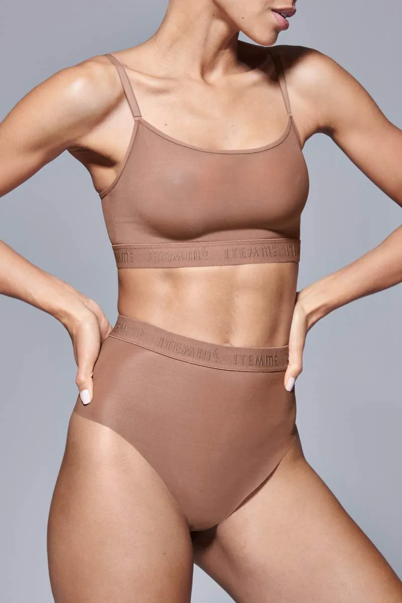 Supportive Power Mesh Bralette | Nude Olive