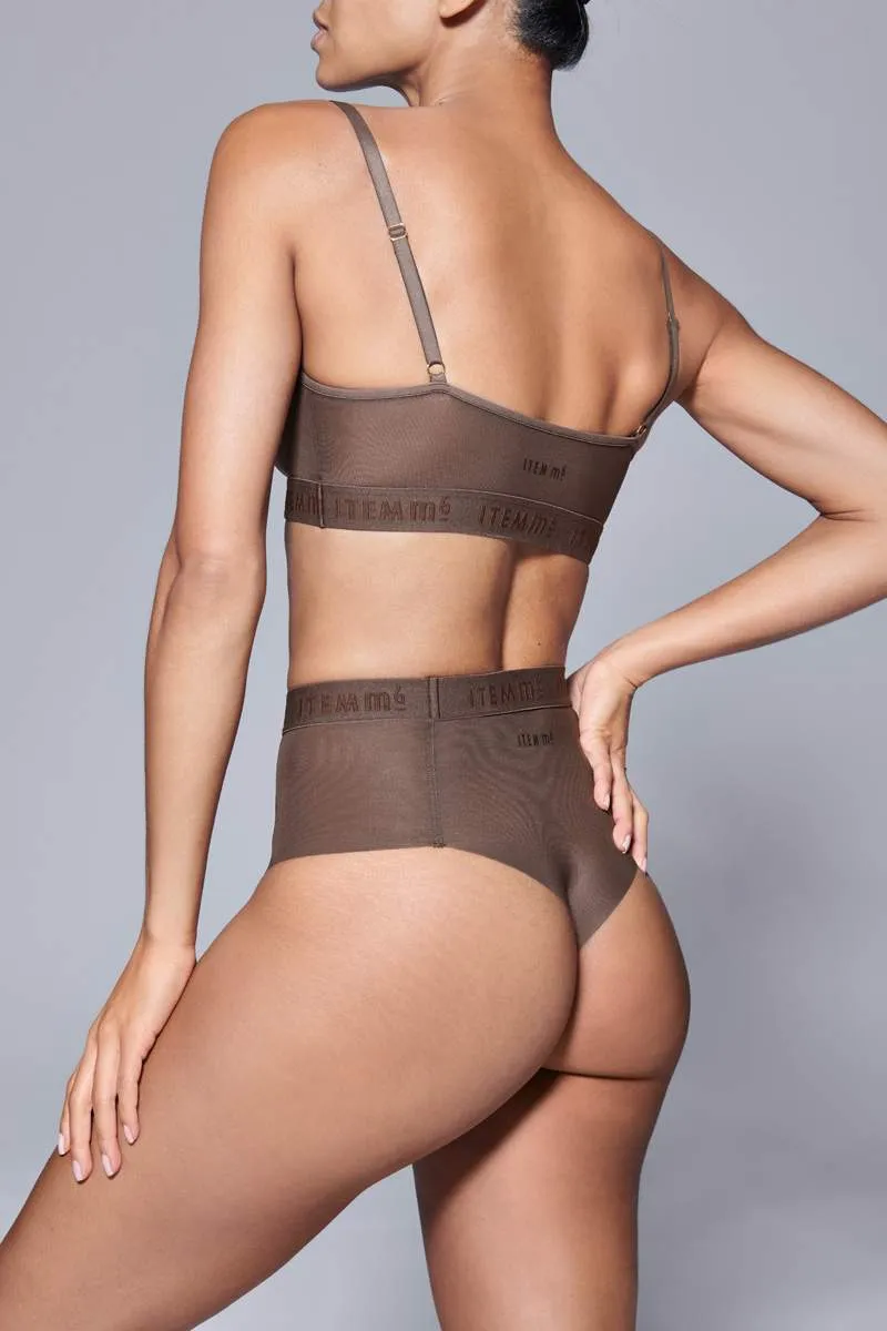 Supportive Power Mesh Bralette | Nude Smoky