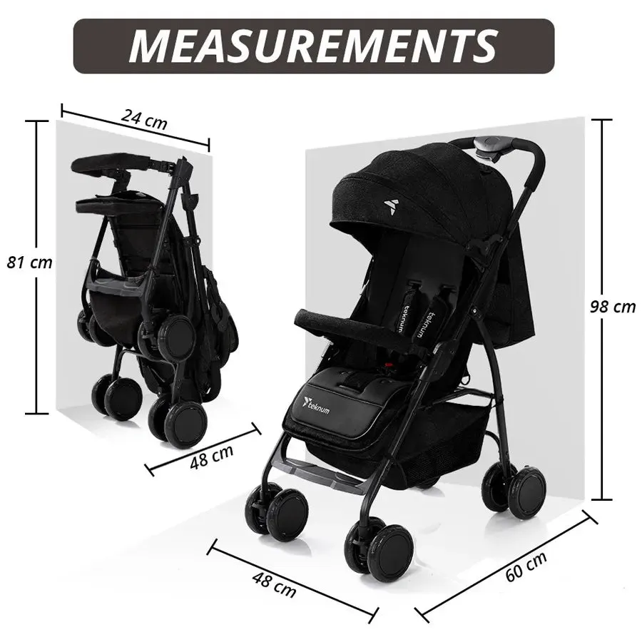 Teknum Trip Plus Stroller (Black)