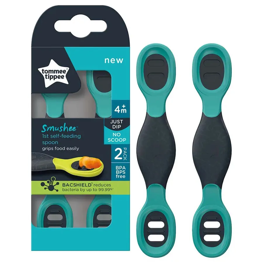 Tommee Tippee Smushee First Self Feeding Spoon 4m  (Pack of 2)