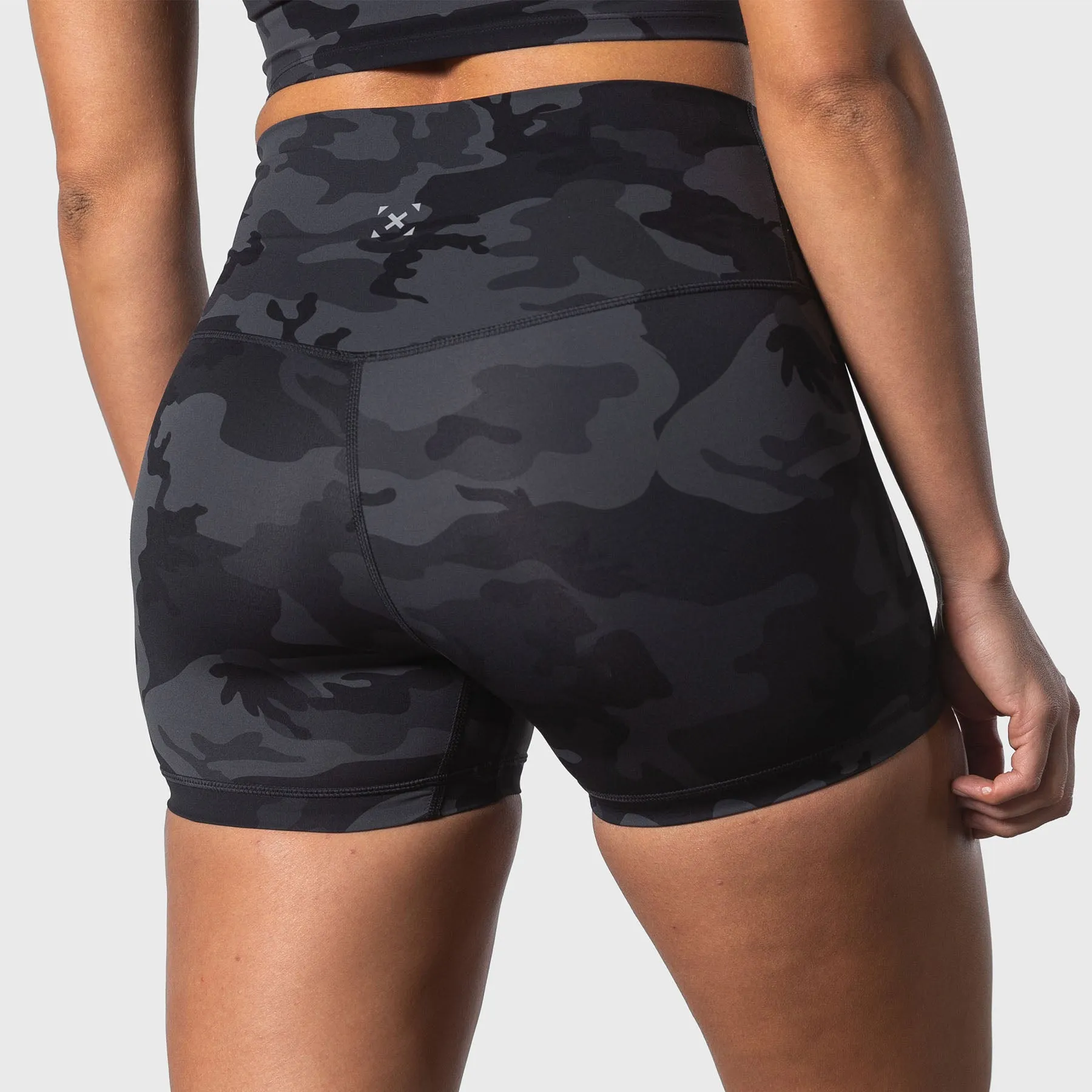 TWL - WOMEN'S HIGH WAISTED BALANCE SHORTS - BLACK CAMO