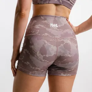 TWL - WOMEN'S HIGH WAISTED BALANCE SHORTS - TERRAIN CAMO