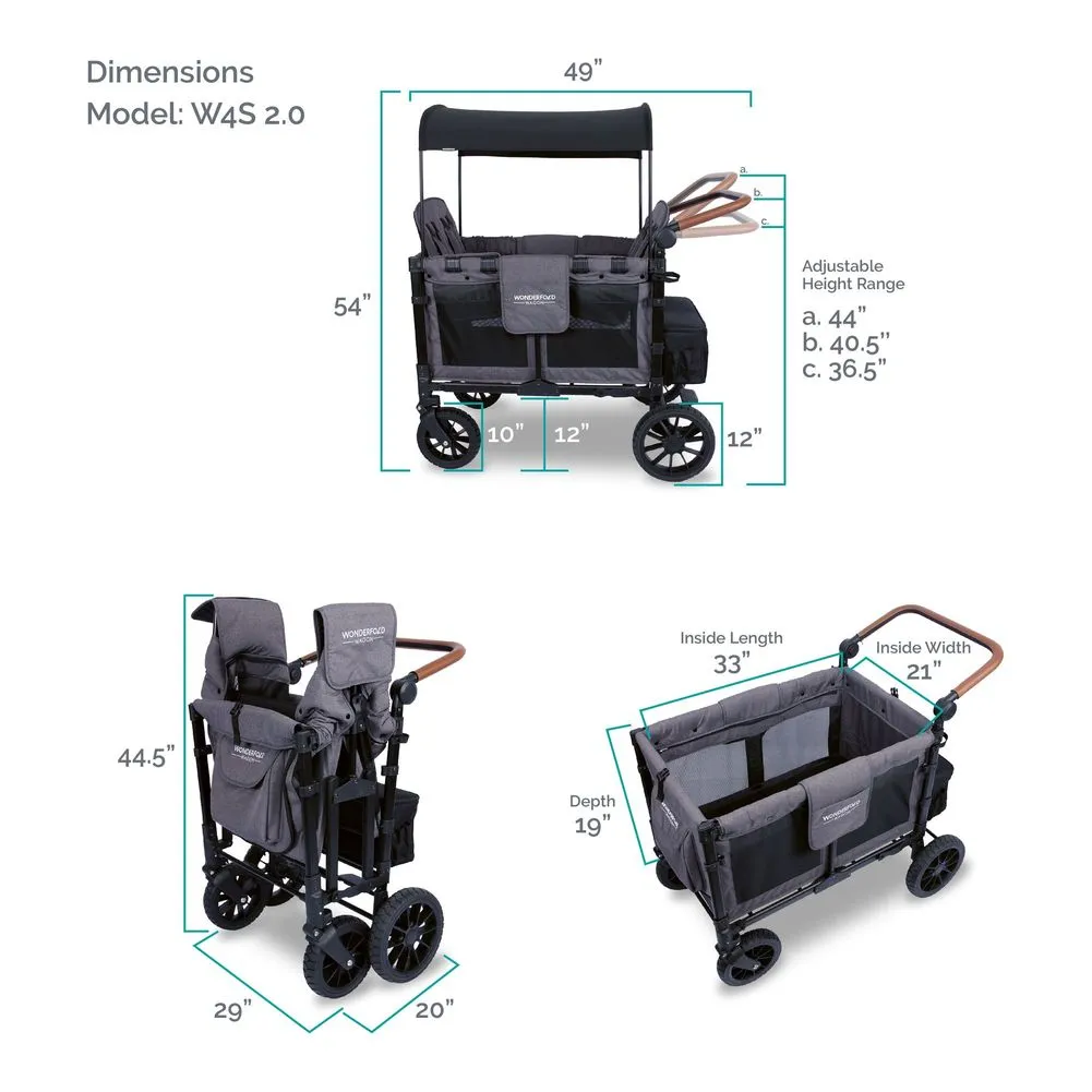 Wonderfold W4 Luxe Stroller Wagon